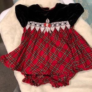 Christmas dress size 3 to 6 months